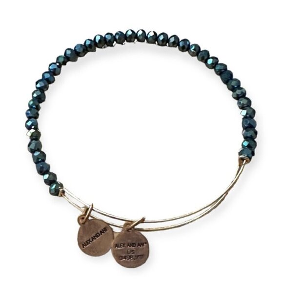 Alex and Ani Jewelry - ALEX and ANI Kelly Green Turquoise Splendor Beaded Gold Bangle Bracelet casual